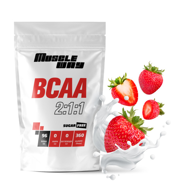 ВСАА 2:1:1 полуниця 500 г MuscleWay