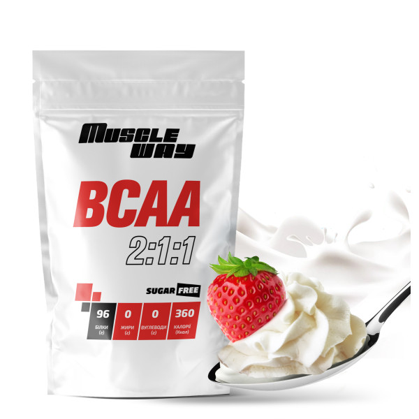 ВСАА 2:1:1 крем-вершки 500 г MuscleWay ВСАА 2:1:1 крем-вершки 500 г MuscleWay
