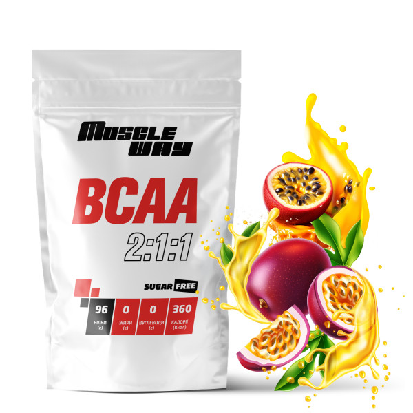 ВСАА 2:1:1 маракуя 500 г MuscleWay ВСАА 2:1:1 маракуя 500 г MuscleWay