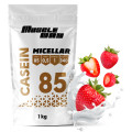 Міцелярний Казеїн 85 % 1 кг полуниця MuscleWay