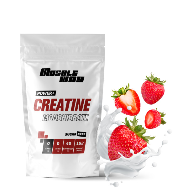 Креатин моногидрат 250 г клубника MuscleWay