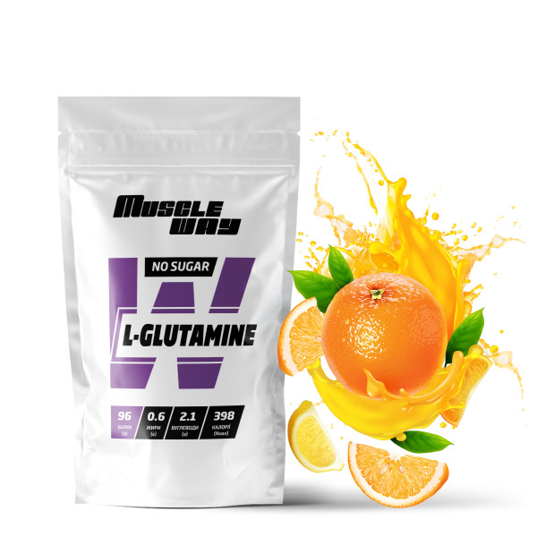 L-глютамін 300 г апельсин MuscleWay