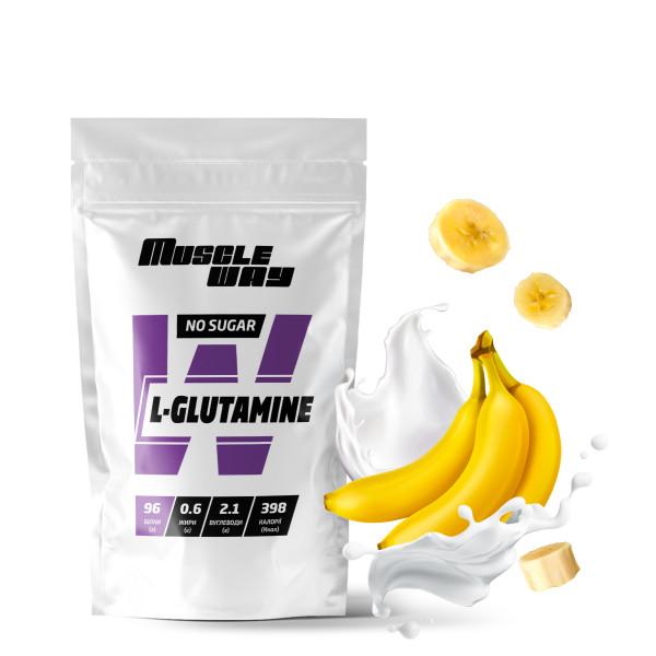 L-глютамін 300 г банан MuscleWay