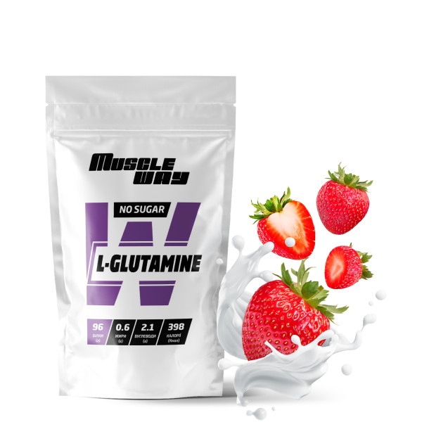 L-глютамін 300 г полуниця MuscleWay