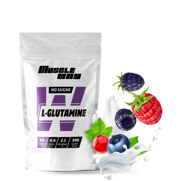 L-глютамін 300 г лісова ягода MuscleWay