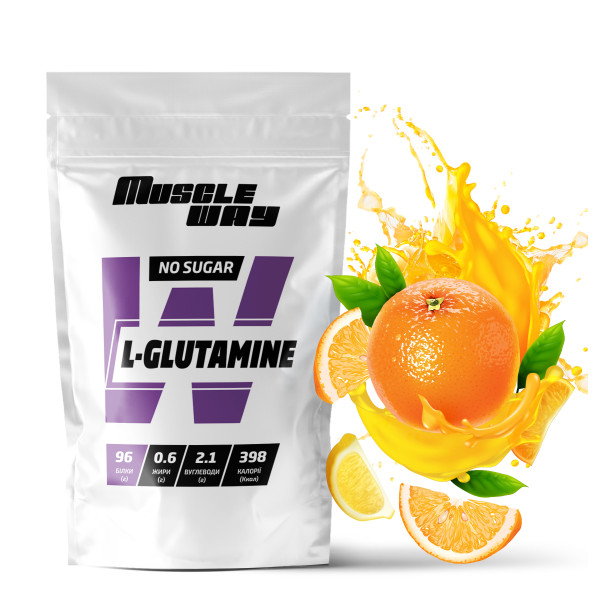 L-глютамін 500 г апельсин MuscleWay
