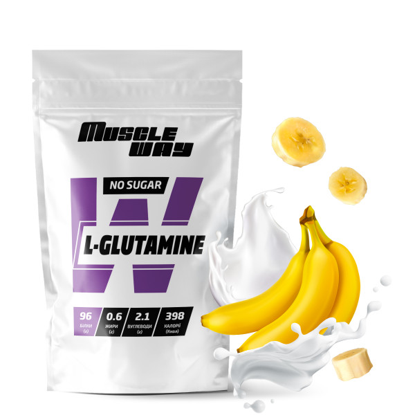 L-глютамін 500 г банан MuscleWay