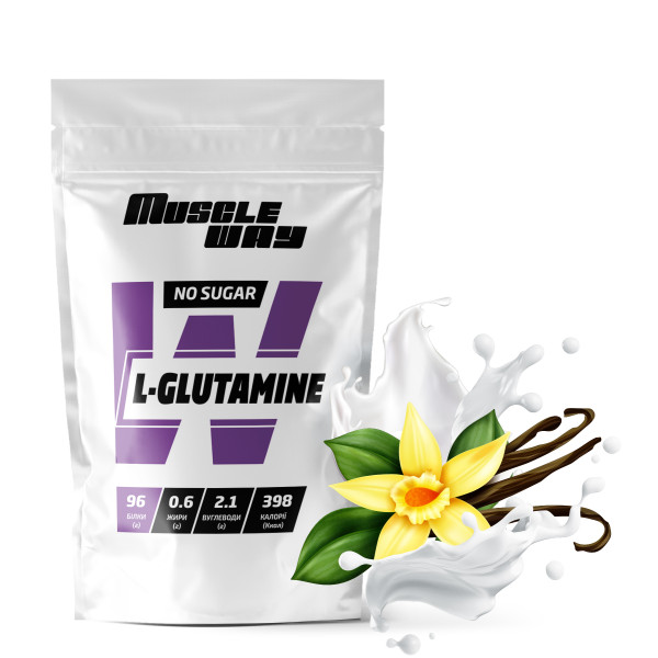 L-глютамін 500 г ваніль MuscleWay