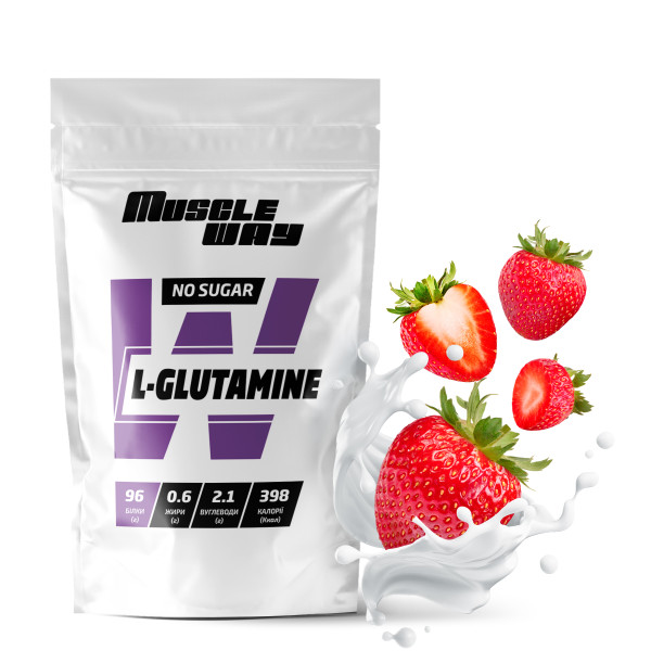 L-глютамін 500 г полуниця MuscleWay