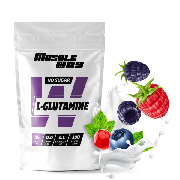 L-глютамін 500 г лісова ягода MuscleWay