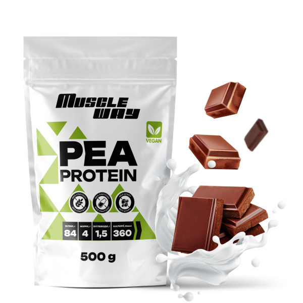 Гороховий протеїн MuscleWay 500 гр молочний шоколад Гороховий протеїн MuscleWay 500 гр молочний шоколад