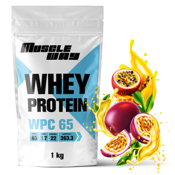 Сироватковий протеїн КСБ-65 MuscleWay 1 кг маракуя