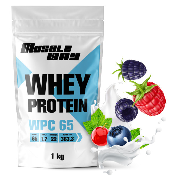 Сироватковий протеїн КСБ-65 MuscleWay 1 кг лісова ягода Сироватковий протеїн КСБ-65 MuscleWay 1 кг лісова ягода
