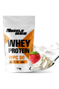 Сироватковий протеїн КСБ-80 MuscleWay 1 кг крем-вершки